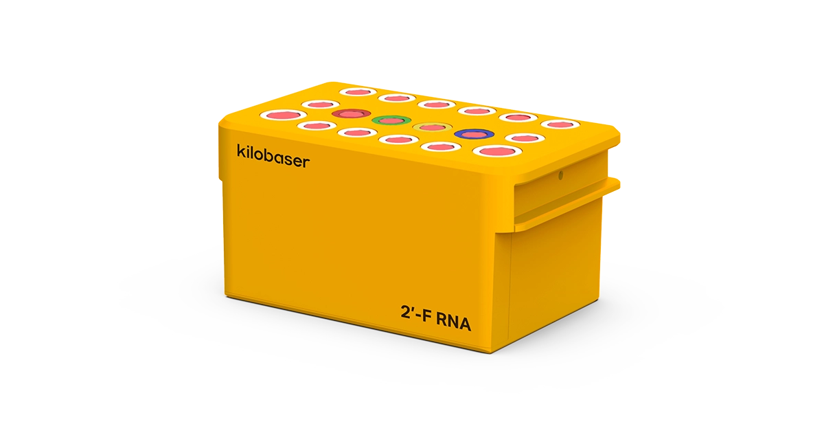 Images/Products/2'-F-RNA_Cartridge_Kilobaser_Shop 2'-F RNA reagent cartridge for Kilobaser one-XT personal DNA & RNA synthesizer.