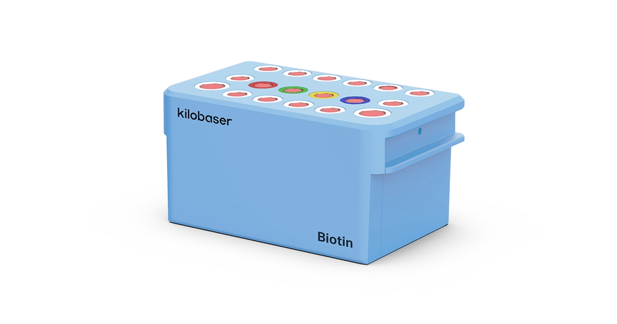Biotin DNA reagent cartridge for Kilobaser one-XT personal DNA & RNA synthesizer.